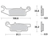 Brake Pads Moto Master YFM Grizzly