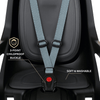 Polisport Groovy MIK‑HD Rear Bicycle Seat – Black/Dark Grey (Up to 22 kg)