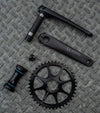 ROLLCii 11 Gravel Cranks 172.5mm, Sand Black