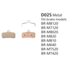 Metal Pad w/o Fin D02S 4 Piston