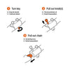 AXA Hawk Chain Lock 100 cm - Black