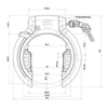 AXA Imenso Large Frame Lock - 75 mm Opening