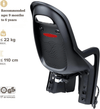 Polisport Groovy MIK‑HD Rear Bicycle Seat – Black/Dark Grey (Up to 22 kg)