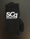 SCg Premium Socks Black w. White Logo size 8-10
