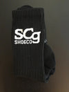 SCg Premium Socks Black w. White Logo size 10-13
