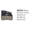 Shimano N03A Resin Disc Brake Pads XTR/XT/SLX Resin/Alloy
