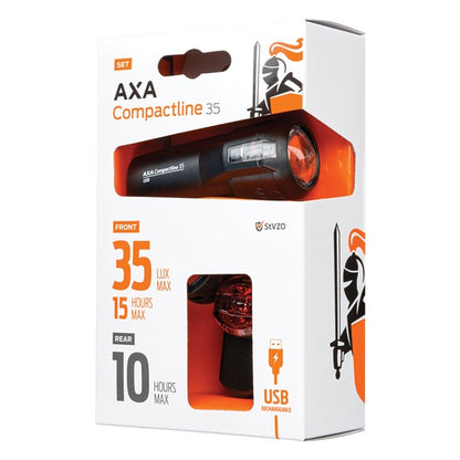 Bike Lights AXA Compactline Set 35 Lux