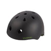 Polisport Radical – Kids Urban Cycling Helmet (Black/Green, 53–55 cm)
