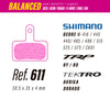 Less Brakes Shimano Balanced 611 Pack of 30