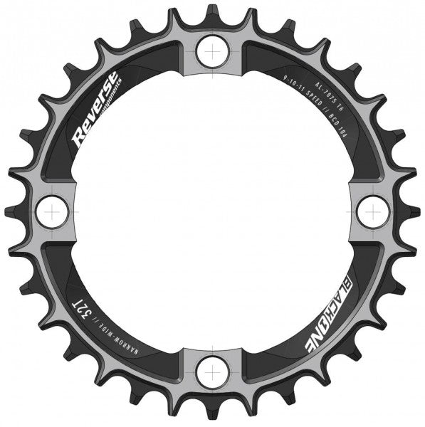 Chainring Reverse Black One 104 BCD 32T– Rider 18