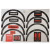 Charged 12 inch Red Decal Set
