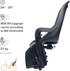 Polisport Groovy MIK‑HD Rear Bicycle Seat – Black/Dark Grey (Up to 22 kg)
