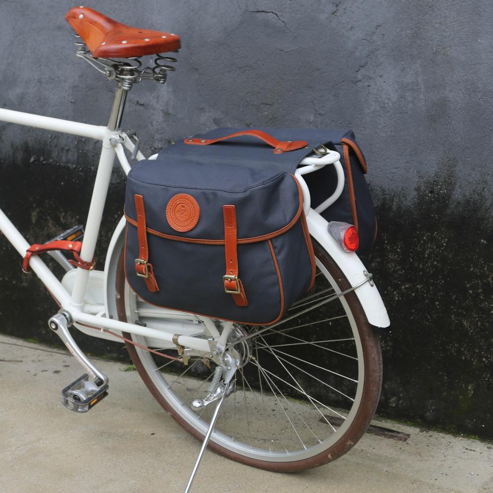 Canvas bike pannier bags Tourbon Waterproof